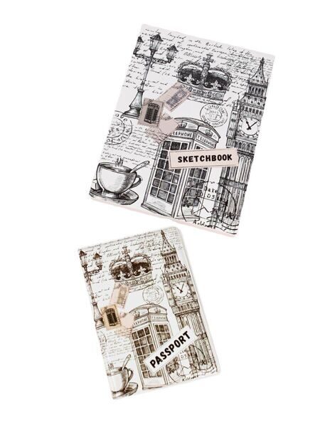 Набор: Пакет+скетчбук+обложка на паспорт