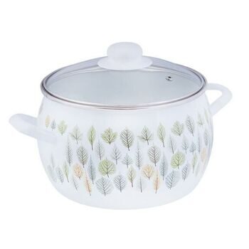 Кастрюля 5,0 литров эмаль Hitt "Verde"