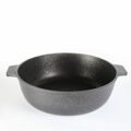 Жаровня 5л стекл/крышка АП Granit Perfection black gold